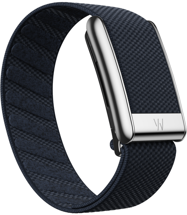 WHOOP 5.0 Woven Strap - Dark Blue with Silver Buckle